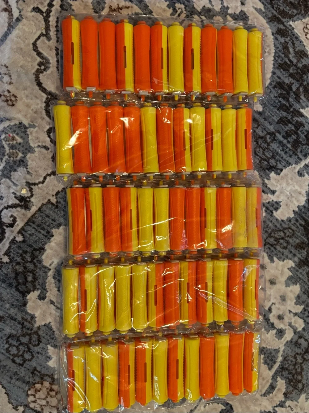 Hair perming rods 6 packages of 12 approx 18mm or 3/4”